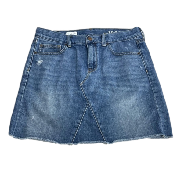 GAP Dresses & Skirts - Gap 1969 Distressed Denim Mini Skirt Size 28